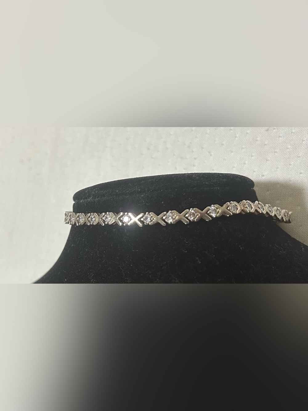X-Link Silver Tennis Bracelet with Clear Stones - Silver